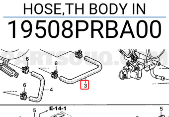 Honda 19508PRBA00 HOSE,TH BODY IN