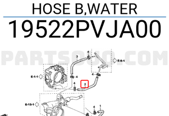 Honda 19522PVJA00 HOSE B,WATER