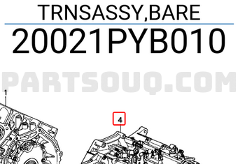 Honda 20021PYB010 TRNSASSY,BARE