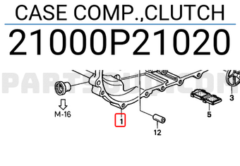 Honda 21000P21020 CASE COMP.,CLUTCH