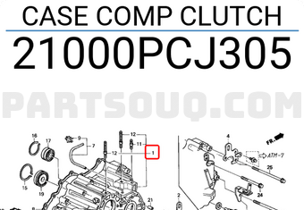 Honda 21000PCJ305 CASE COMP CLUTCH