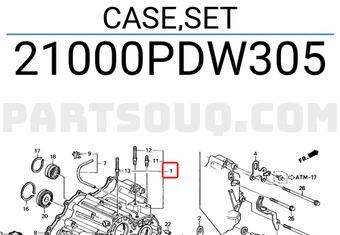 Honda 21000PDW305 CASE,SET