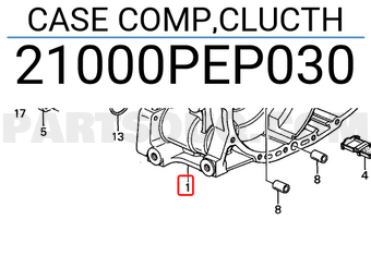 Honda 21000PEP030 CASE COMP,CLUCTH