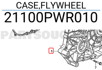 Honda 21100PWR010 CASE,FLYWHEEL