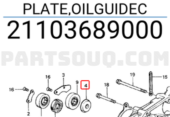 Honda 21103689000 PLATE,OILGUIDEC