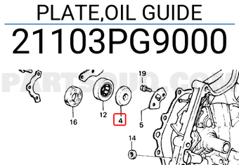 Honda 21103PG9000 PLATE,OIL GUIDE