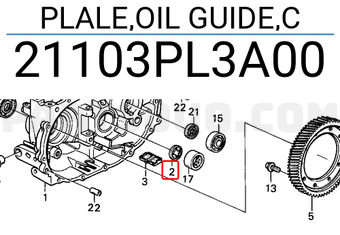 Honda 21103PL3A00 PLALE,OIL GUIDE,C