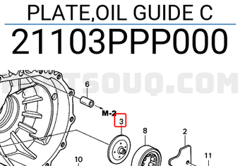 Honda 21103PPP000 PLATE,OIL GUIDE C