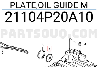 Honda 21104P20A10 PLATE,OIL GUIDE M