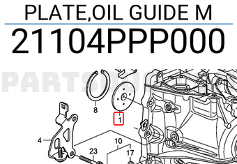 Honda 21104PPP000 PLATE,OIL GUIDE M