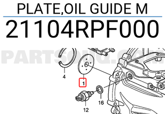 Honda 21104RPF000 PLATE,OIL GUIDE M