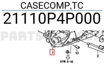 Honda 21110P4P000 CASECOMP,TC