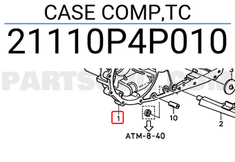 Honda 21110P4P010 CASE COMP,TC