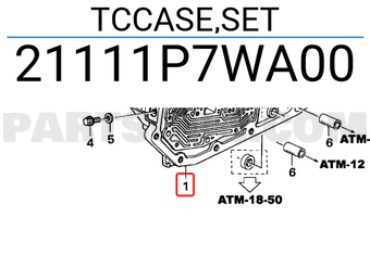 Honda 21111P7WA00 TCCASE,SET