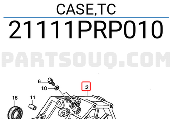 Honda 21111PRP010 CASE,TC