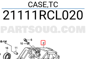 Honda 21111RCL020 CASE,TC