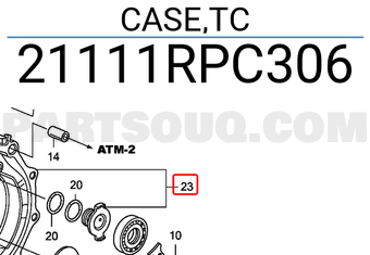 Honda 21111RPC306 CASE,TC