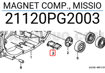 Honda 21120PG2003 MAGNET COMP., MISSIO