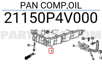 Honda 21150P4V000 PAN COMP,OIL
