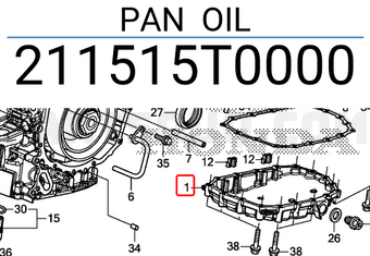 Honda 211515T0000 PAN OIL