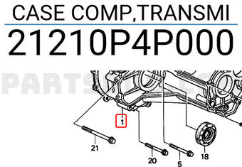 Honda 21210P4P000 CASE COMP,TRANSMI