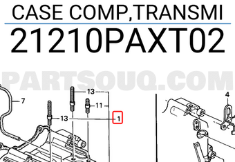 Honda 21210PAXT02 CASE COMP,TRANSMI