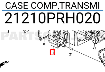 Honda 21210PRH020 CASE COMP,TRANSMI