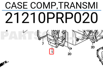 Honda 21210PRP020 CASE COMP,TRANSMI