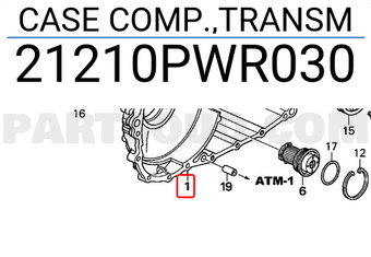 Honda 21210PWR030 CASE COMP.,TRANSM