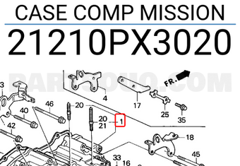 Honda 21210PX3020 CASE COMP MISSION
