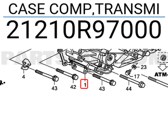 Honda 21210R97000 CASE COMP,TRANSMI