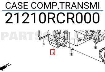Honda 21210RCR000 CASE COMP,TRANSMI