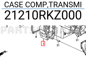 Honda 21210RKZ000 CASE COMP,TRANSMI
