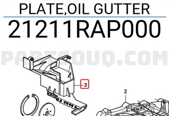Honda 21211RAP000 PLATE,OIL GUTTER