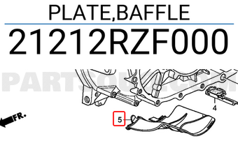 Honda 21212RZF000 PLATE,BAFFLE