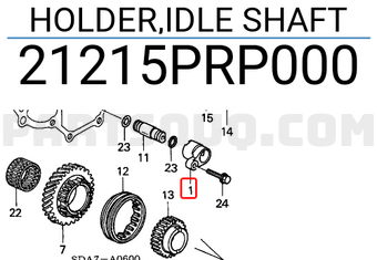 Honda 21215PRP000 HOLDER,IDLE SHAFT