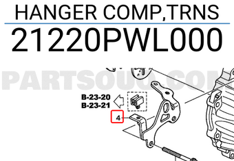 Honda 21220PWL000 HANGER COMP,TRNS