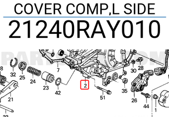 Honda 21240RAY010 COVER COMP,L SIDE