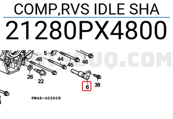 Honda 21280PX4800 COMP,RVS IDLE SHA