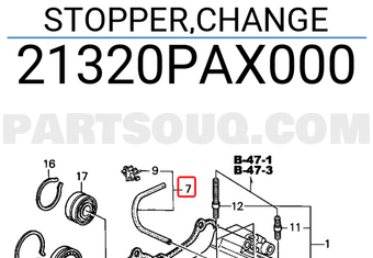 Honda 21320PAX000 STOPPER,CHANGE