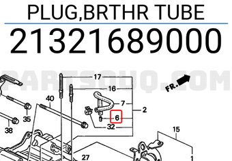 Honda 21321689000 PLUG,BRTHR TUBE
