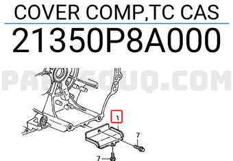 Honda 21350P8A000 COVER COMP,TC CAS