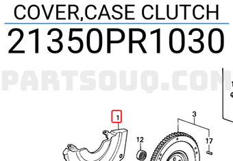 Honda 21350PR1030 COVER,CASE CLUTCH