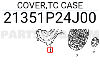 Honda 21351P24J00 COVER,TC CASE