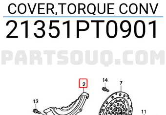 Honda 21351PT0901 COVER,TORQUE CONV