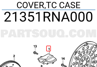 Honda 21351RNA000 COVER,TC CASE