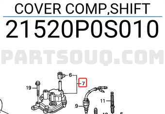 Honda 21520P0S010 COVER COMP,SHIFT