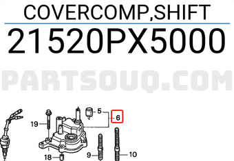 Honda 21520PX5000 COVERCOMP,SHIFT