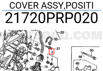 Honda 21720PRP020 COVER ASSY,POSITI