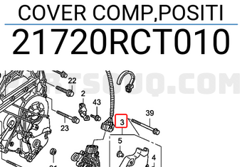 Honda 21720RCT010 COVER COMP,POSITI